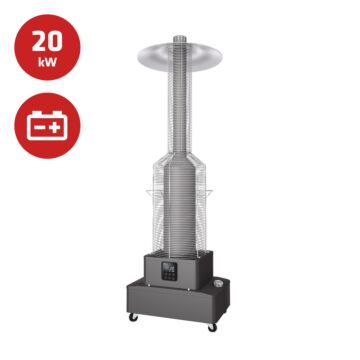 Ogrodowa nagrzewnica olejowa z akumulatorem, na podczerwień o mocy 20kW