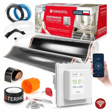 INFRARED HEATING FILM SET POWER 80W 100cm area 1.5m² H7 WHITE + WiFi