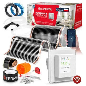 1,5m2 - Ensemble de film de 50cm de largeur puissance 140W/m2 avec accessoires et thermostat TF-H7WIFI