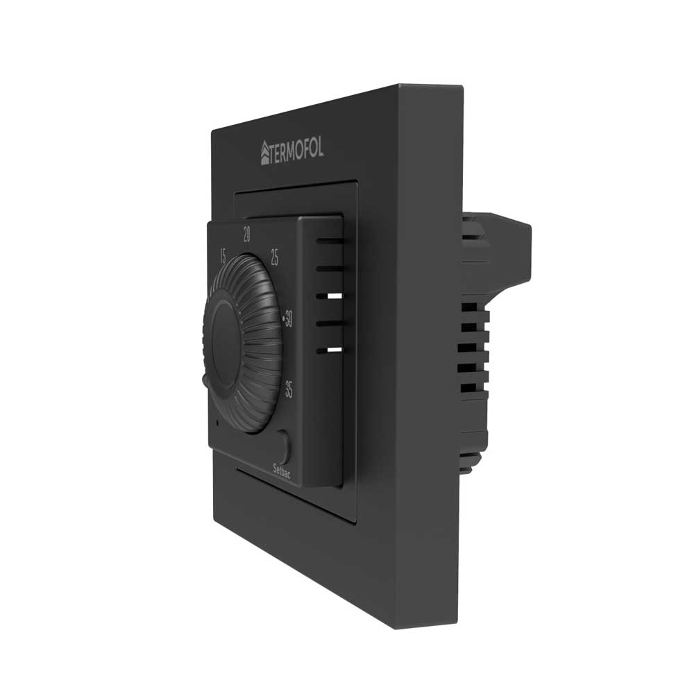 TERMOSTAT MANUALNY TERMOFOL TF-H3 CZARNY PODTYNKOWY OCHRONA IP31 ...